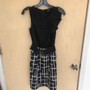 Black Office Dress With Belt